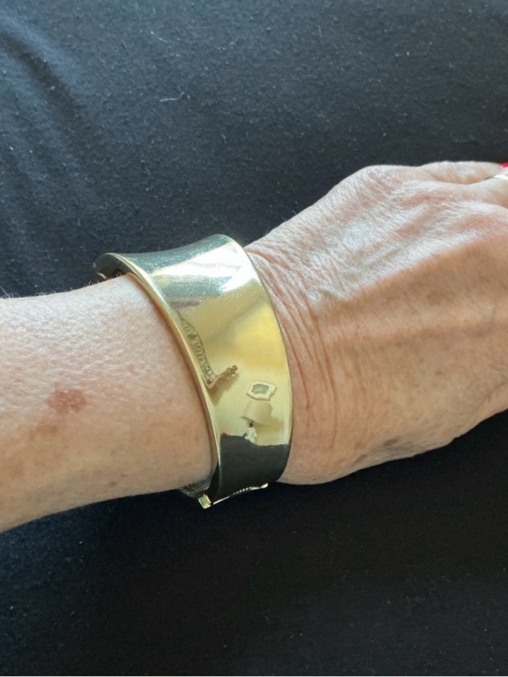 Polished Gold Tone Cuff Bracelet